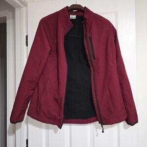 Burgundy Zip-Up Jacket